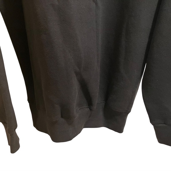 Vintage Blank Crewneck Sweatshirt Men L Black 90s USA Pro Spirit Select Sweats - Picture 10 of 13